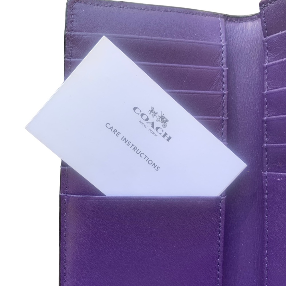 Coach Rich Purple Leather Wallet - Picture 4 of 6